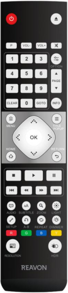 Replacement remote control for REAVON UBR-X100