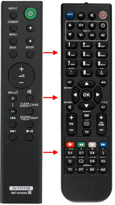 Replacement remote for Sony RMT-AH200U HT-CT390 HT-RT3 SA-CT390