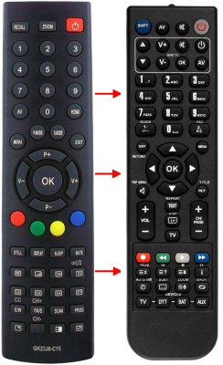Replacement remote control for Hyundai H-LCD1500