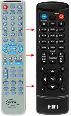 Replacement remote control for Elta 8942