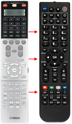 Replacement remote control for Yamaha RAV411