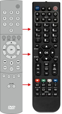 Replacement remote control for Jamo DVR50