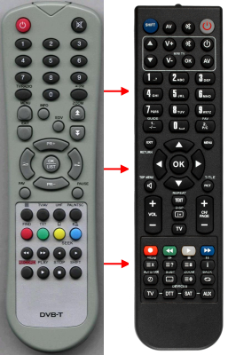 Replacement remote control for Edision AVANTAGE MPEG2