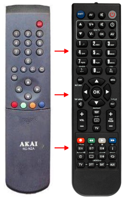 Replacement remote control for Akai 790-001 604-01