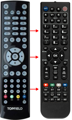Replacement remote control for Topfield TP807