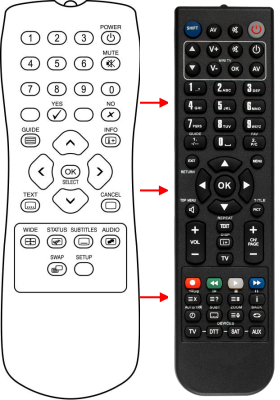 Replacement remote control for Astratec 3139 238 06441