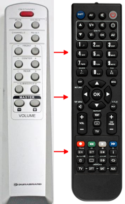 Télécommande de remplacement pour Lenoxx HT3917, HT3917, HT3916, RC39173N