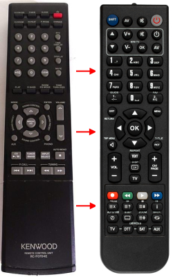 Replacement remote control for Kenwood R-K701