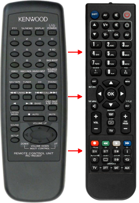 Replacement remote control for Kenwood KRF-V501D