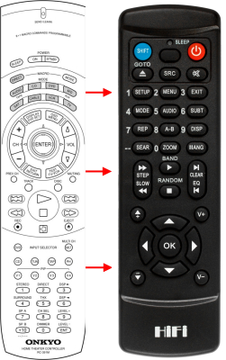 Replacement remote control for Onkyo RC-391M