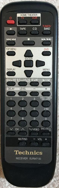Replacement remote for Technics EUR643853 RAK-SA164WH