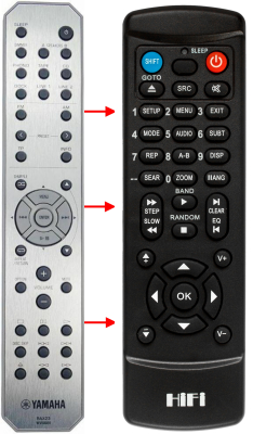 Replacement remote for Yamaha RAX23 WV50020 R-S300 R-S300BL