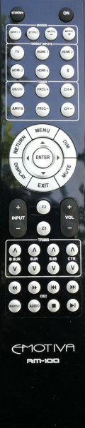 Replacement remote control for Emotiva RM-100
