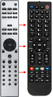 Replacement remote control for Onkyo RC-850S