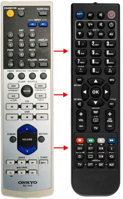 Replacement remote control for Onkyo RC-721S