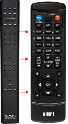 Replacement remote control for Densen B-110