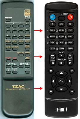Telecomando di ricambio per Teac/teak RW-800