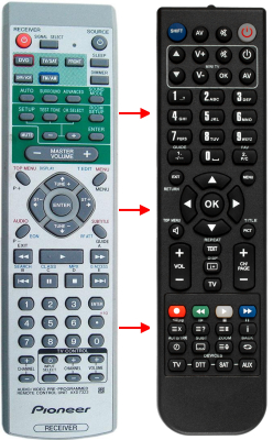 Replacement remote for Pioneer VSX-C100 SC-LX56 VSX-527X VSX-527 VSX-527S