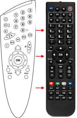 Replacement remote control for Classic IRC83048