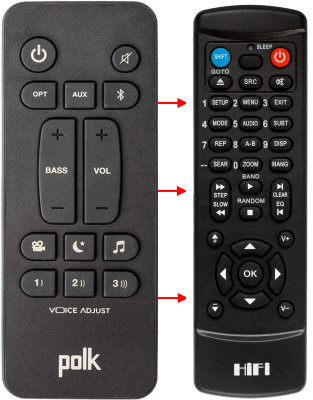 Replacement remote control for Polk Audio SIGNA S2