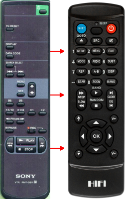 Replacement remote control for Sony RMT-DS11