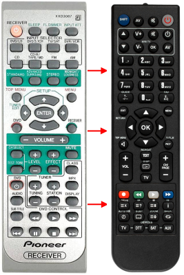 Replacement remote for Pioneer VSX-415S VSX-415 VSX-515 VSX-515K VSX-515S