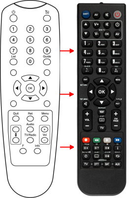 Replacement remote control for Classic IRC83135