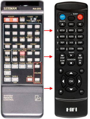 Replacement remote control for Onkyo RC-675S