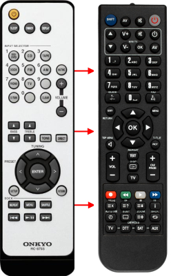 Replacement remote control for Onkyo RC875S