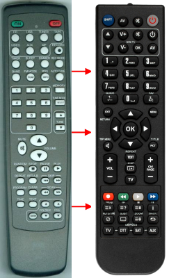 Replacement remote control for Nad SR7