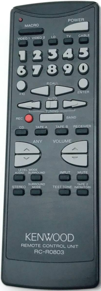Replacement remote control for Kenwood RC-R0804