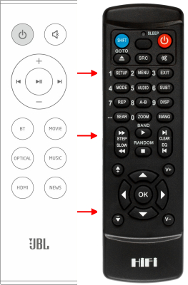 Replacement remote control for Jbl CINEMA SB160