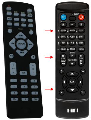 Replacement remote control for Soundmaster NR850