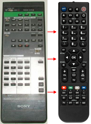 Replacement remote control for Sony RM-P570