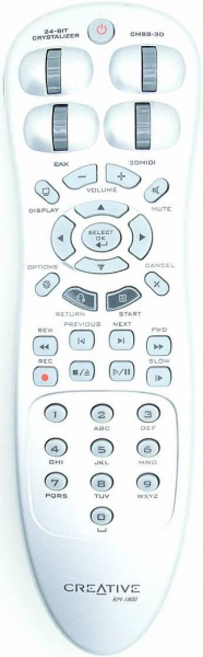 Replacement remote control for Creative RM-1800