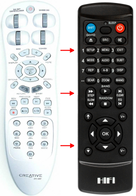 Replacement remote control for Creative RM-1800