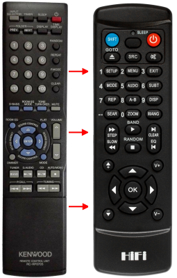 Replacement remote control for Kenwood R-K711
