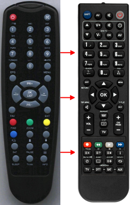 Replacement remote control for FTE Maximal S93