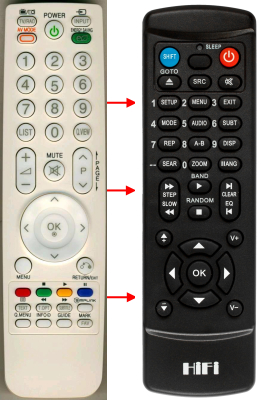 Replacement remote control for LG 22H200-ZA