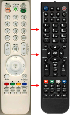 Replacement remote control for LG BX580