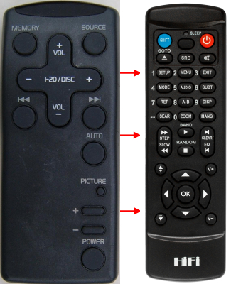Replacement remote control for Volvo 9459783-1
