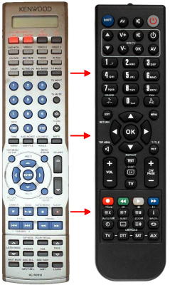 Replacement remote control for Kenwood KRF-X9090D
