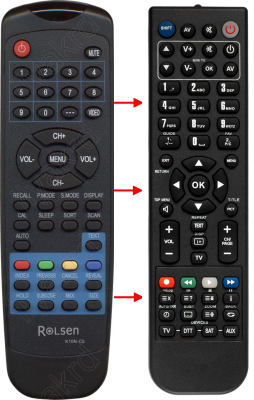 Replacement remote control for Akira K10N-C19