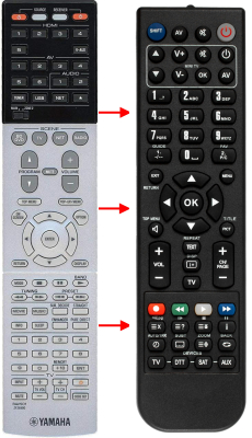 Replacement remote control for Yamaha RAV477