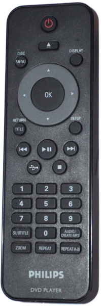 Replacement remote for Philips 996500035359, 242254900948, DVP598237
