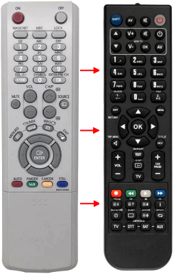 Replacement remote for Samsung 320PX, SYNCMASTER 400PN, SYNCM460P