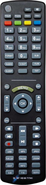 Replacement remote control for Samsat HD90TITAN