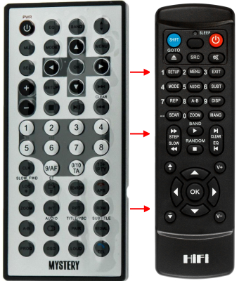 Replacement remote control for Mystery MMTD-9101