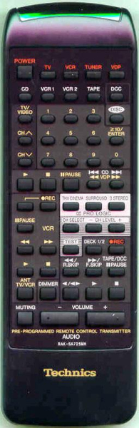 Replacement remote control for Technics SD-S926