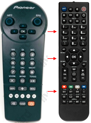 Replacement remote control for Pioneer BXD1038,RC823800